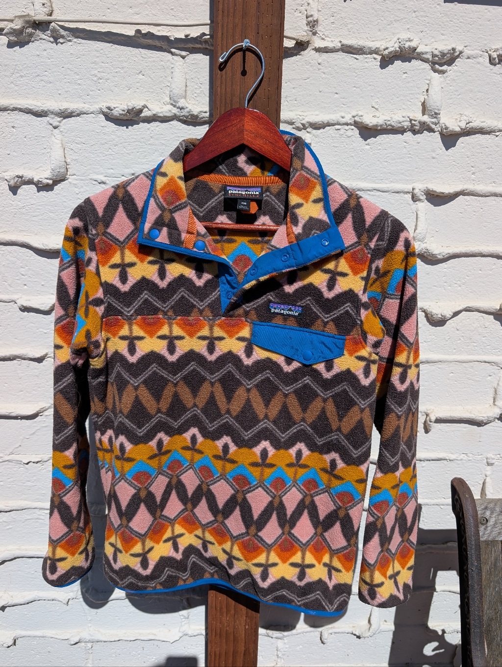 { Patagonia } Big Anthos Aztec Pattern Synchilla Snap Fleece